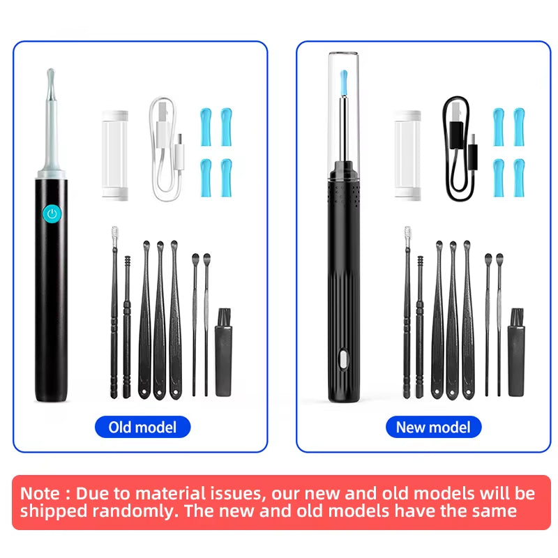 Wireless Visual Ear Endoscope Camera Ear Cleaning Tools Spoon Safe Silicone Earpick 5MP Camera Ear Wax Remover Luminous Otoscope